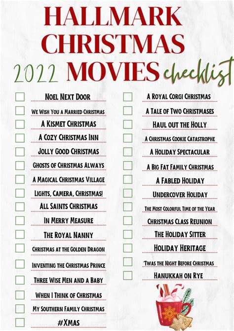 Hallmark Christmas Movies 2022 List Printable
