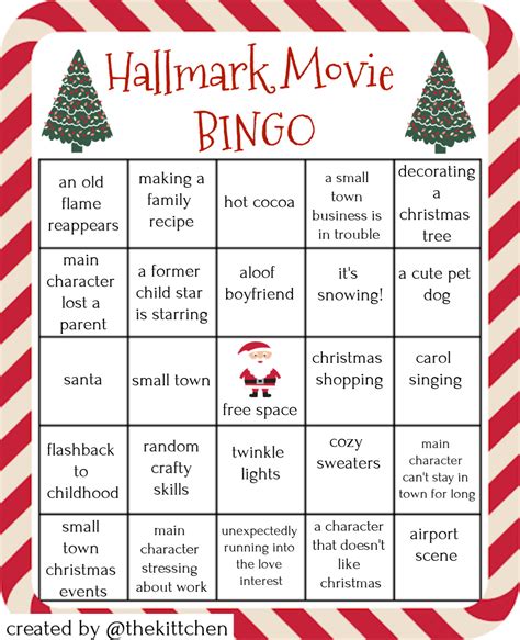 Hallmark Christmas Bingo Printable