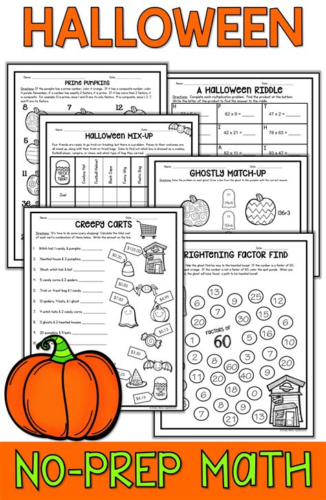 Halloween Math Worksheets Free