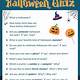 Halloween Quiz Printable