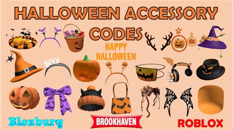 Halloween Accessory codes! | Roblox roblox, Roblox codes, Coding