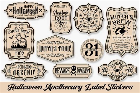82+ Halloween Apothecary Labels SVG, Free Printable Halloween Potion Bottle Labels. Blank Apothecary Labels Printable Bottle Jar Labels Add Text