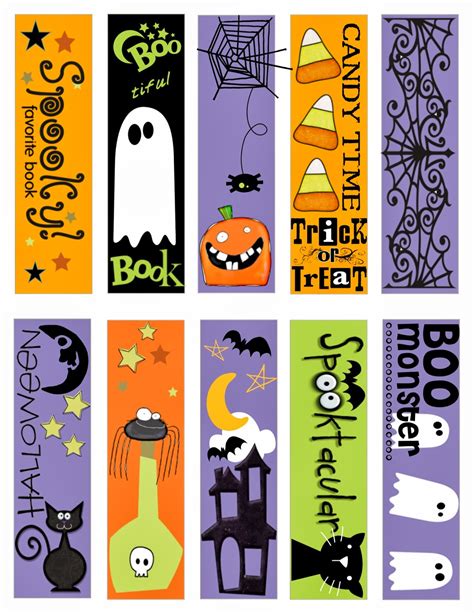 Halloween Bookmarks Free Printable