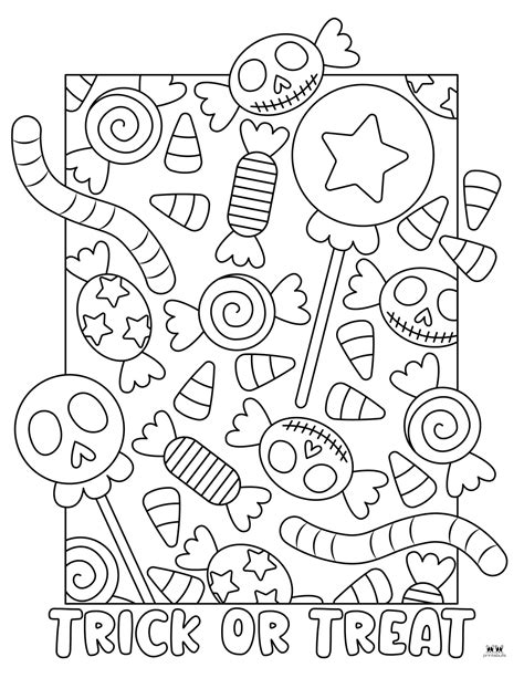 Halloween Candy Color Pages