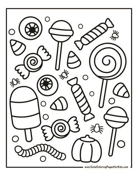 Halloween Candy Coloring Page