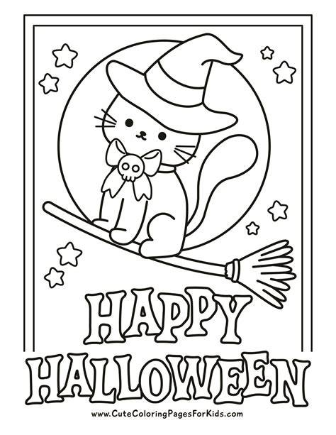 Halloween Cat Coloring Pages To Print
