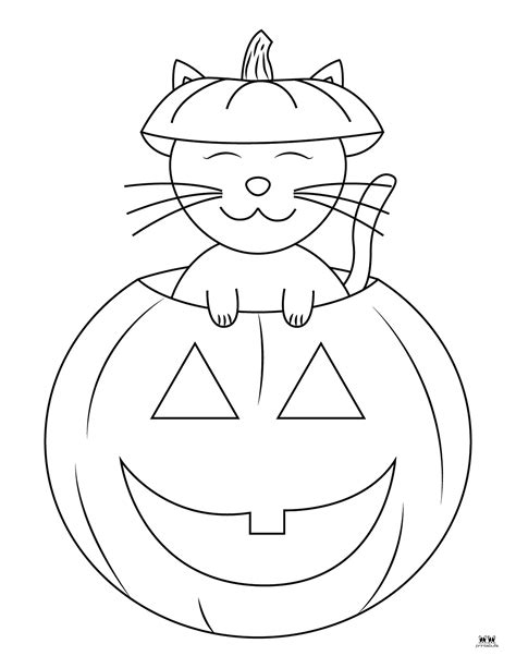 Halloween Coloring Page Cat