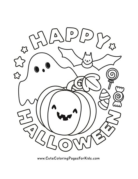 Halloween Coloring Pages Cute