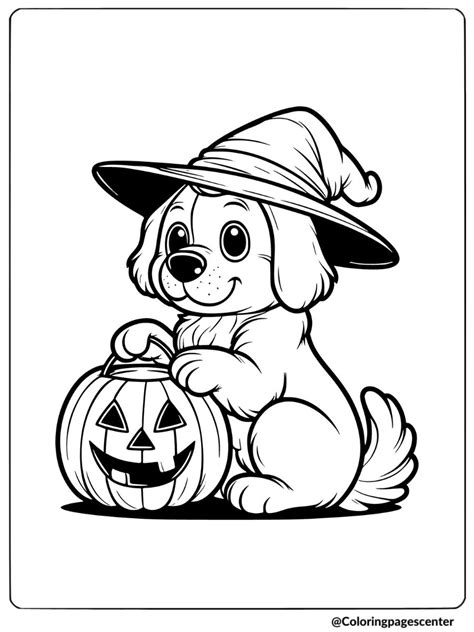 Halloween Dog Coloring Pages