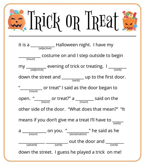 Halloween Mad Libs Printable Pdf Free