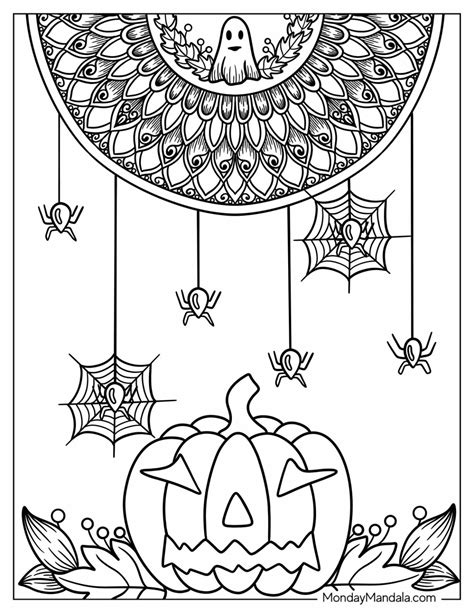 Halloween Mandala Coloring Pages