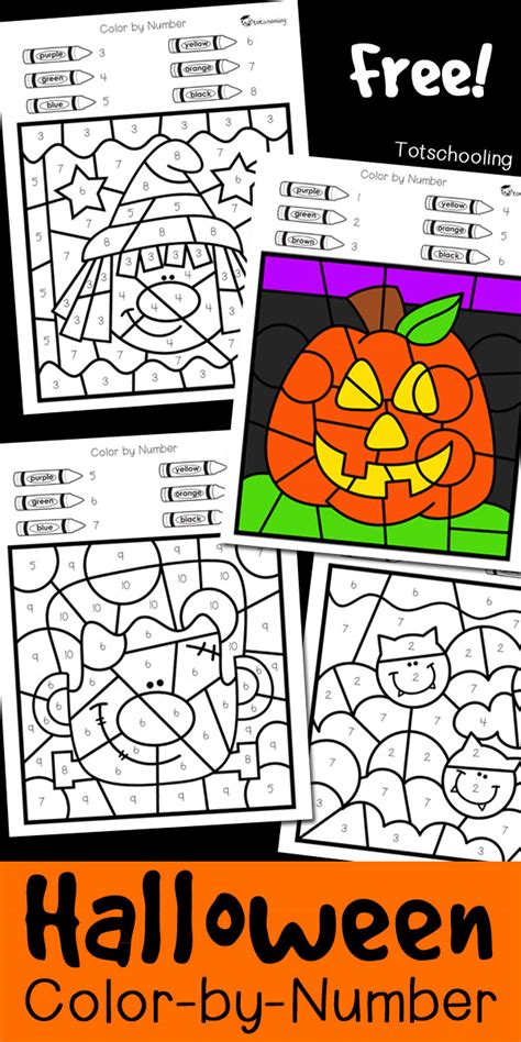 Halloween Printable Color By Number