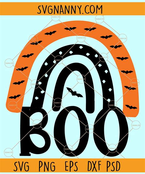 Unlock the Creepy Delight of Festive Fun with the Mesmerizing Halloween Rainbow SVG Design