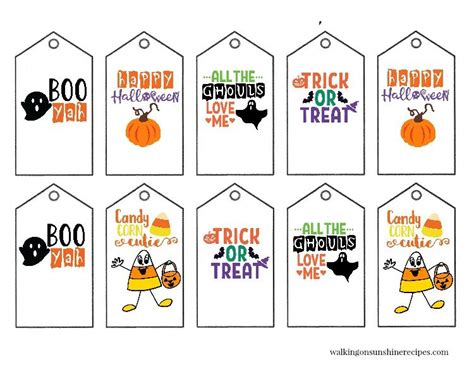 Halloween Treat Bag Tags Printable