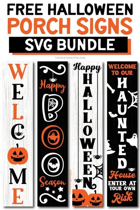 Get in the spooky spirit with a FREE Halloween Vertical Sign SVG - Perfect for all your haunting needs!