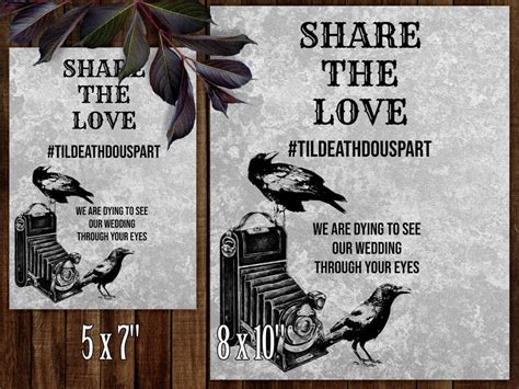 Halloween Wedding Hashtag Table Breakdown