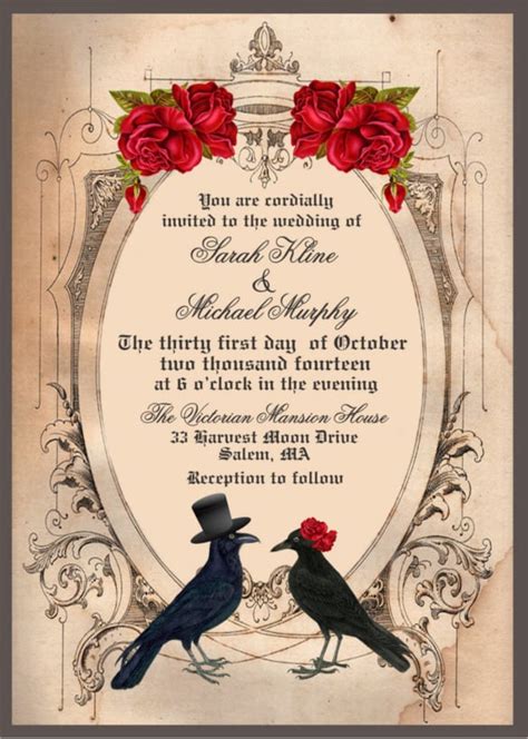 Halloween Wedding Invitations Templates Free
