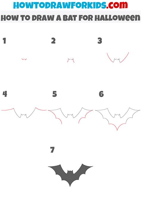 Halloween Bat Drawing Tutorial