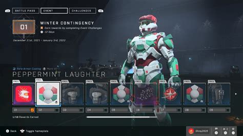 Halo Infinite Winter Contingency rewards