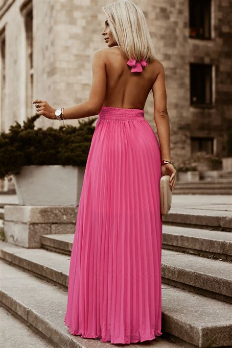 Halter Neck Backless Maxi Dress