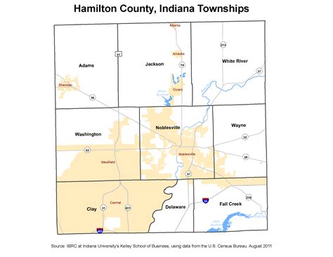 Hamilton County Indiana Township Map