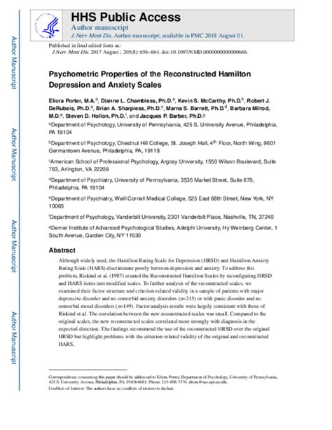Unveiling the Robust Psychometric Properties of Hamilton Anxiety Rating Scale: A Comprehensive Assessment