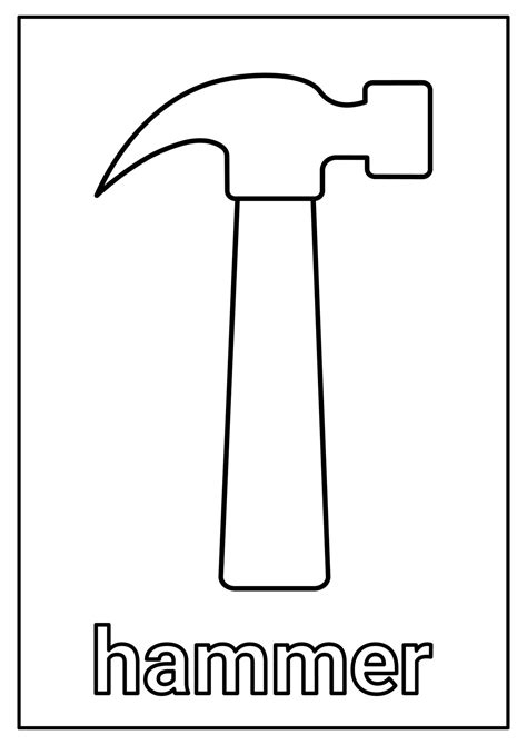 Hammer Coloring Page