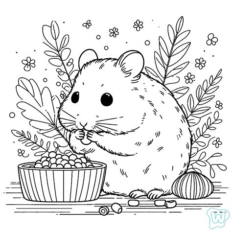 Hamster Kleurplaat