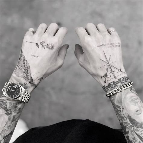 Hands and finger tattoos . Hand and finger tattoos
