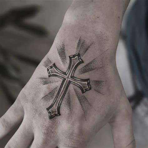Hand Cross Tattoo