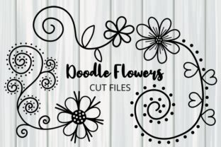 Download Hand Drawn Doodle Daisy Flower Cut Files Commercial Use DXF Files