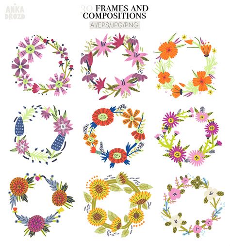 Download Hand Drawn Floral Collection For Crafts