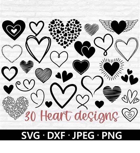 Download Hand Drawn Hearts Pack For Cricut