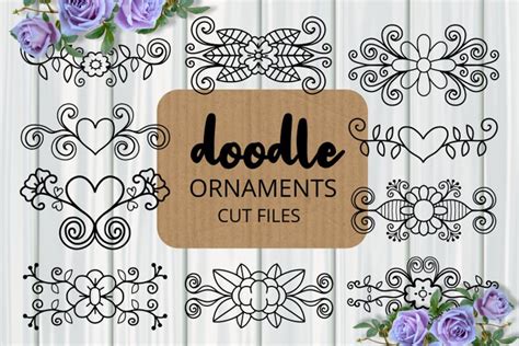 Download Hand Drawn Ornamental Flourish Cut Files Files
