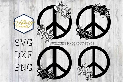 Download Hand Drawn Succulent Peace Sign SVG PNG Files For Crafts