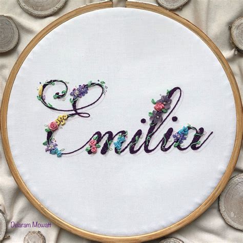 Hand Embroidery Name Tutorial