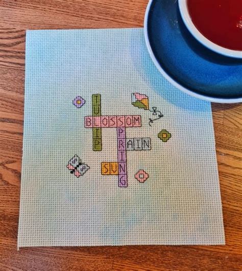 Hand Embroidery Pattern Like A Spring Crossword