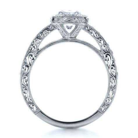 Hand Engraved Engagement Rings
