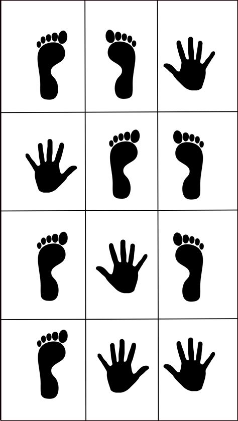 Hand Feet Game Printable