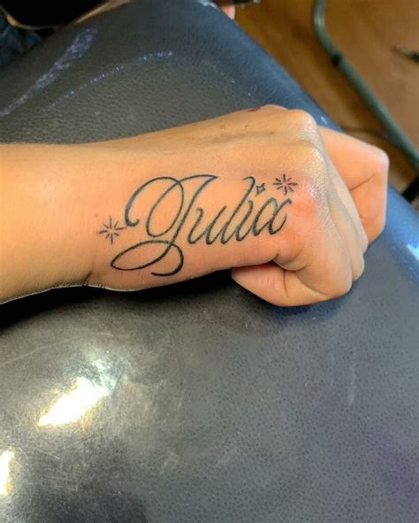 Hand Name Tattoos