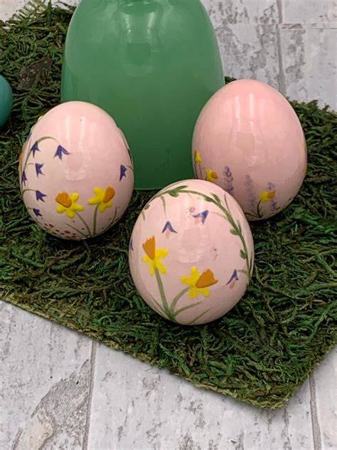Hand Painted Ceramic Easter Eggs
