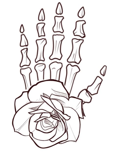 Hand Tattoo Outlines