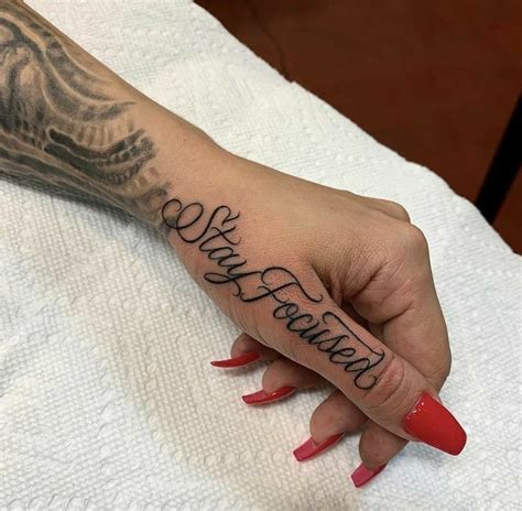Hand Tattoos Words