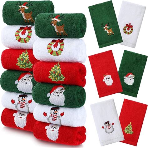 Hand Towels with Christmas Patterns