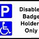 Handicap Parking Sign Template