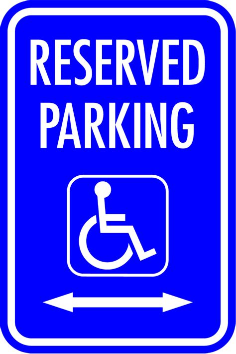 Handicap Parking Sign Printable Free