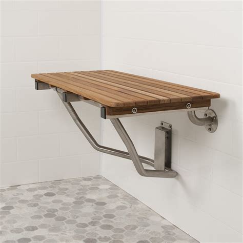 Wooden Wall Mounted Shower Seat Disabled Shower Seat