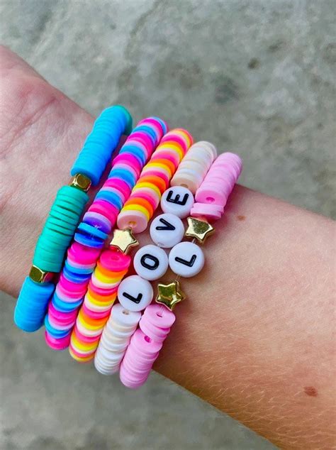 Handmade Clay Bead Bracelets