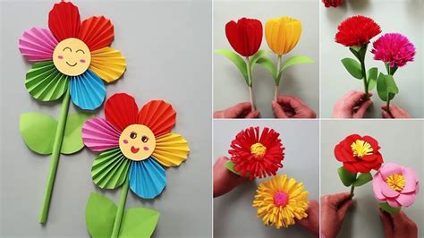 Handmade Paper Flowers For Kids