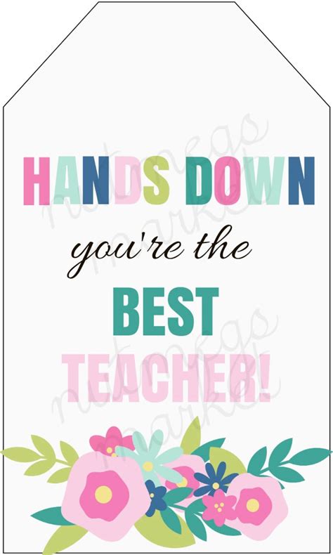 Hands Down The Best Teacher Printable